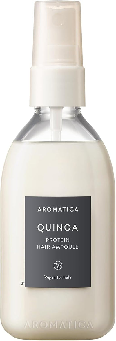 AROMATICA Quinoa Protein Hair Ampoule 3.38 fl. Oz - Vegan Protein Hair Serum for Silky Hair | Nourishing Dry, Damaged Hair | Silicone Free