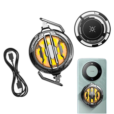 Magnetic Cooler Fan for Smartphones & Tablets – Portable USB Semiconductor Heatsink, 3-in-1 Cooling Fan for Gaming, Working, and Movies (Black)