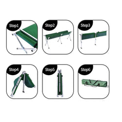 Heavy Duty Portable Camping Cot – Sturdy Sleeping Bed Supports 330lbs, Collapsible & Foldable, Ideal for Outdoor, Travel, Office, Beach, Festivals, Home Use with Carry Bag