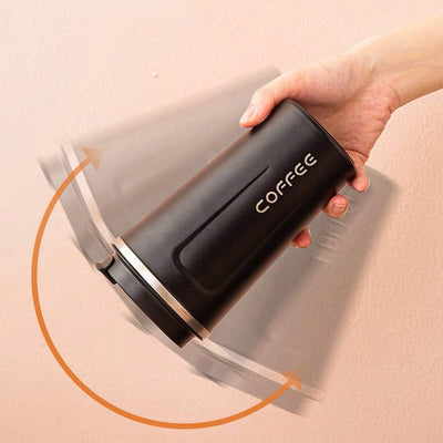 Insulated Coffee Travel Mug - Stainless Steel Thermal Cup with Leak-Proof Lid, Double-Wall Vacuum Flask for Hot and Cold Drinks, 380ml