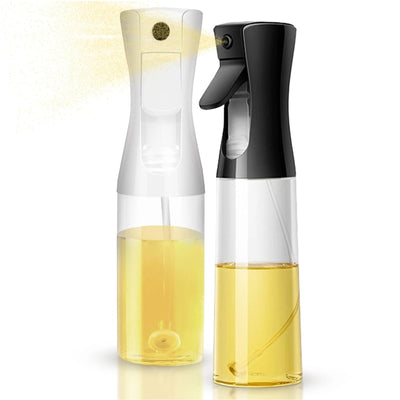 Oil Spray Bottle for Cooking, 300ML – Refillable Glass Oil Dispenser for Air Fryer, BBQ, Salad, Frying – Kitchen Spray Bottle for Olive Oil, Avocado Oil, Juice, Water, Hair & Plants (2 Pack)