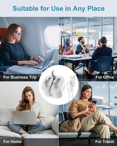 TORTOISE LOOK Apple I Phone 15 Pro Max 20W USB Type - C Power Adapter Charger (USB Type - C to Type - C) USB-C Woven Charge Cable 1m