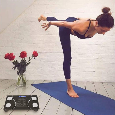 Smart Bluetooth Body Fat Scale, Digital Bathroom Scale with BMI & Body Composition Monitor, 15 Measurements, Weight/Fat/BMI Analysis, Wireless Health Tracker with Smartphone App, 400 lbs Capacity