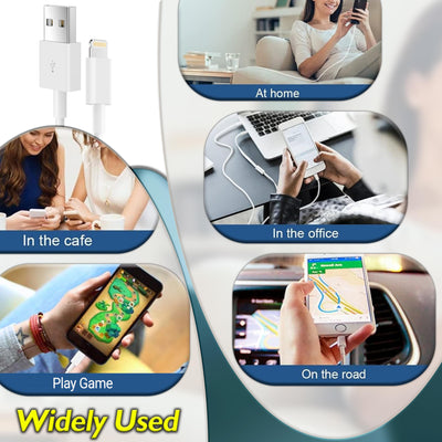 Original [iPhone Fast Charging Cable for Apple MFi Certified] Lightning to USB High-Speed Data Sync Cable Compatible with iPhone 14/14 Pro/14 Plus/14 Pro Max, iPad Pro, iPhone 13-5 (1m, White)