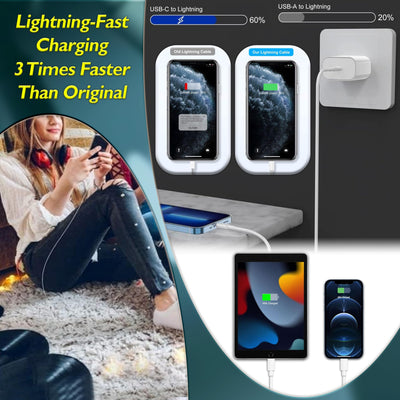 Original [iPhone Fast Charging Cable for Apple MFi Certified] Lightning to USB High-Speed Data Sync Cable Compatible with iPhone 14/14 Pro/14 Plus/14 Pro Max, iPad Pro, iPhone 13-5 (1m, White)